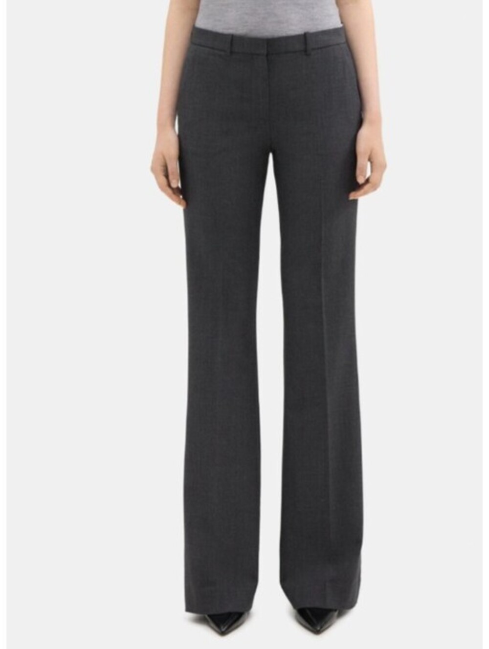 THEORY dark gray straight leg trousers sz 0